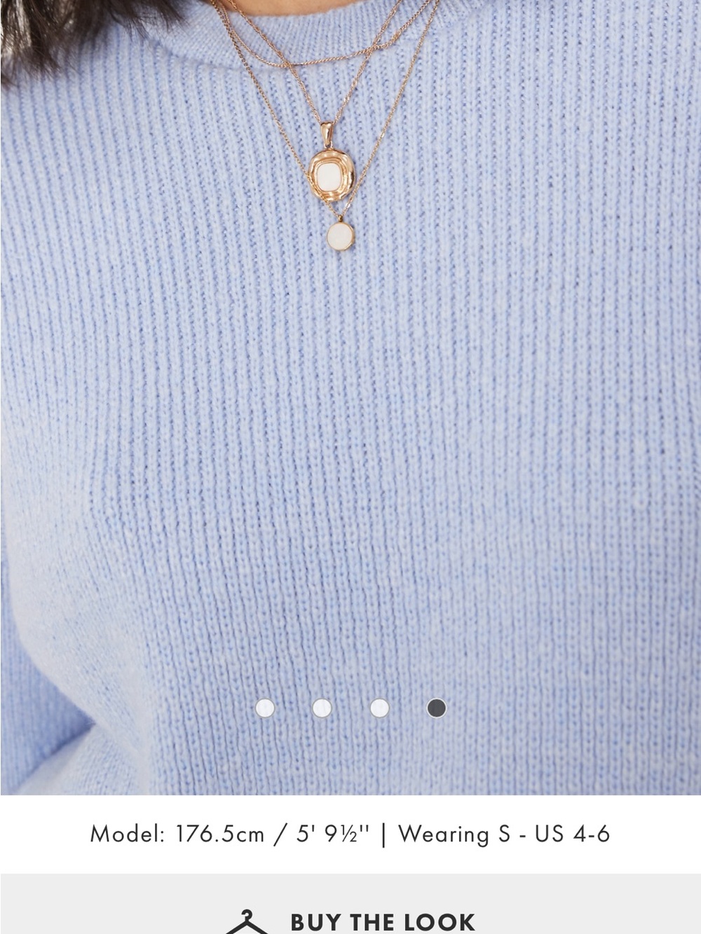 ASOS Light Blue Short-Sleeve Knit Top - Picture 2 of 4